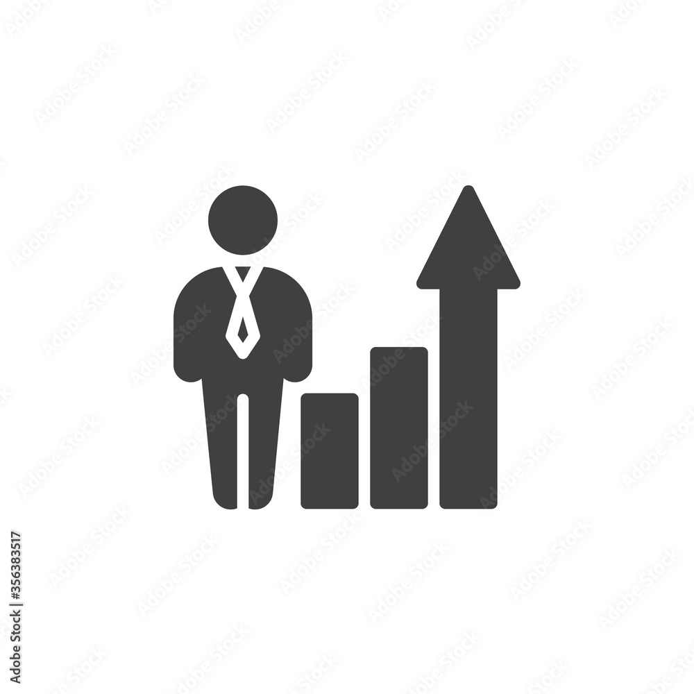 Career rise vector icon. filled flat sign for mobile concept and web design. Business solution glyph icon. Symbol, logo illustration. Vector graphics Career rise vector icon. filled flat sign for mobile concept and web design. Business solution glyph icon. Symbol, logo illustration. Vector graphics