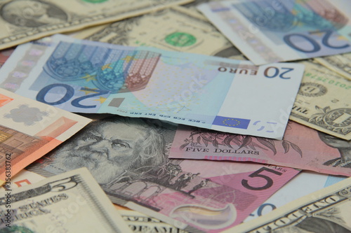 Background of international paper money.