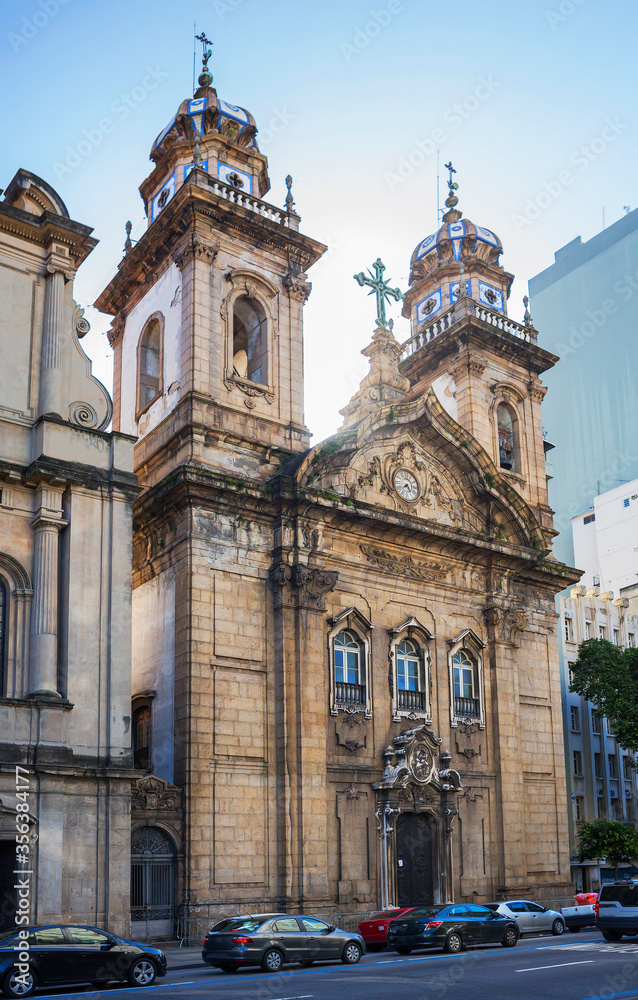 Rio de Janeiro. Brazil. Old Cathedral of Rio de Janeiro,
 The old Cathedral of Rio de Janeiro, dedicated to our lady of mount Carmel is an old Carmelite Church that served as the Cathedral of Rio de J