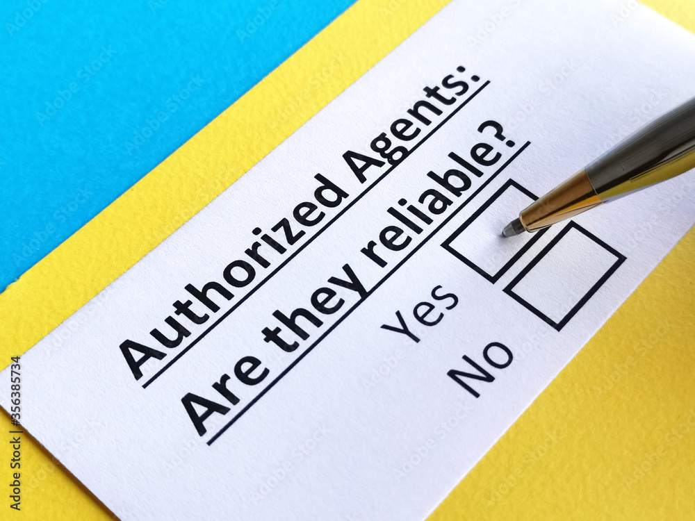 One person is answering question about authorized agents. One person is answering question about authorized agents.