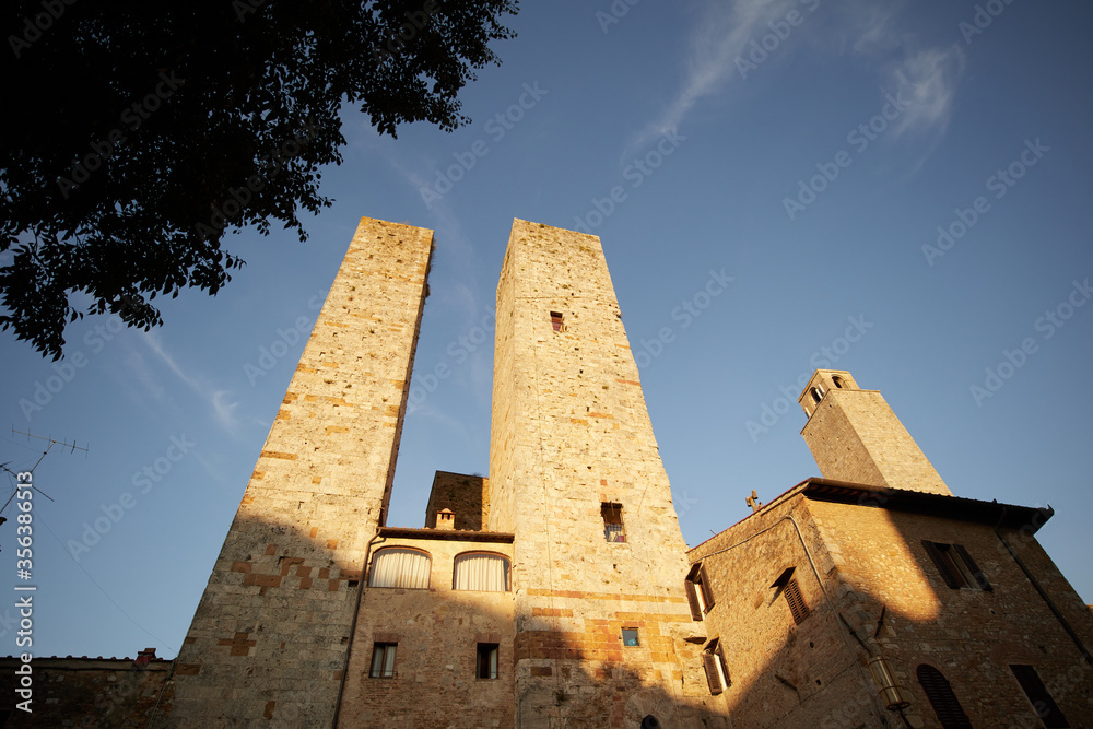 The town of San Gimignano in Tuscany. Italy