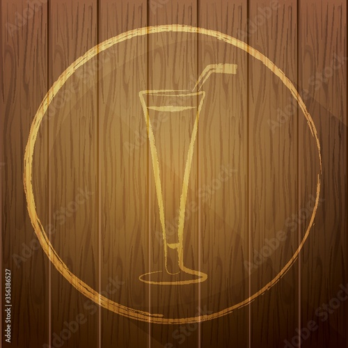juice glass on wooden background