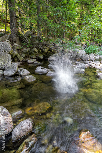 Water drops in the river