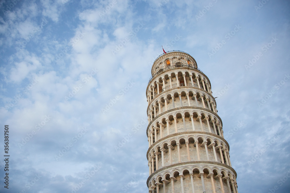 The leaning tower of Pisa in Pisa, Italy
