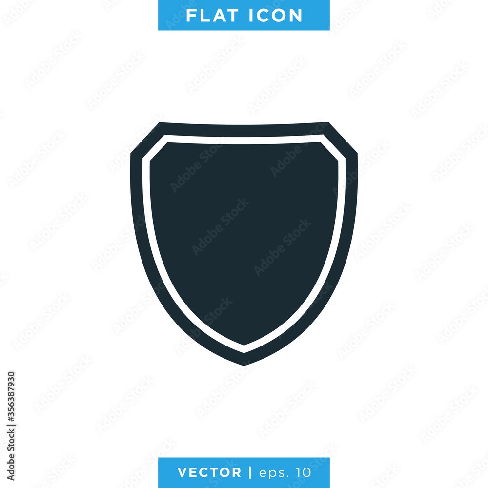 Shield icon vector logo design template Shield icon vector logo design template