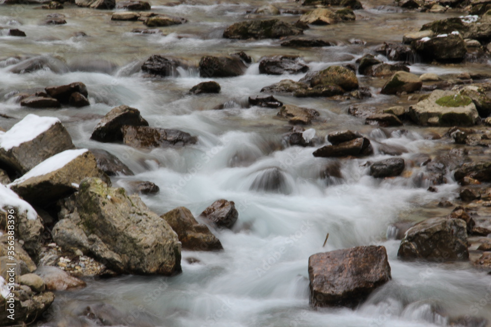 Stream, rocks and water in autumn forest. Stream, rocks and water in autumn forest.