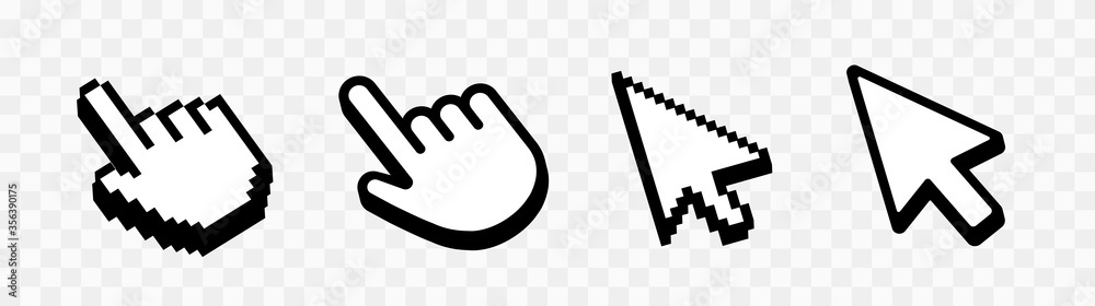 Cursor icon set vector. Mouse arrow pointer. Cursor mouse icon