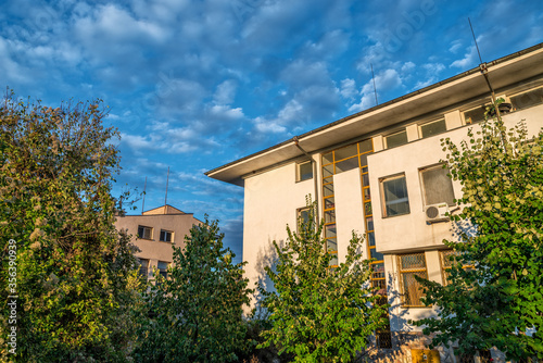 Administrative building and trees