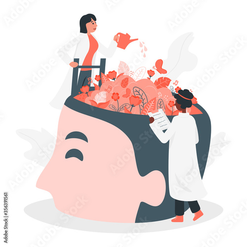 Doctor and neurologist provide mental health care and psychological therapy. They treat patient with dedicated care and treatment for hopeful mind growth and healing development
