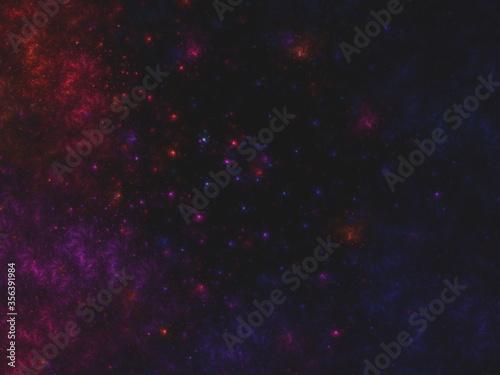 Abstract fractal illustration looks like galaxies. Colorful psychedelic background.Consists of fractal texture and is suitable for use in projects on imagination © supersomik