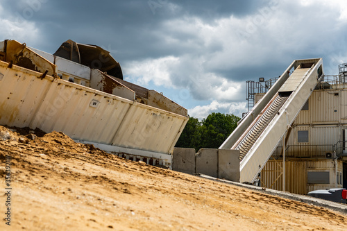 Obraz na płótnie Non-metallic mining w salonie