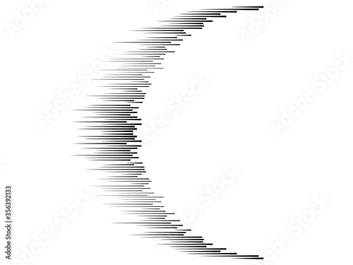 Logo with speed lines. Fast Motion icon Design .Black Vector stripes .Geometric shape.