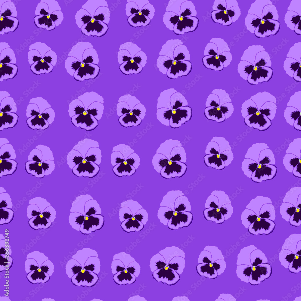 Seamless floral pattern with blue flowers Seamless floral pattern with blue flowers