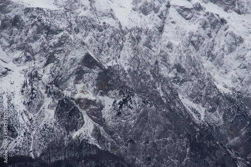 Dangerous mountains at winter time.