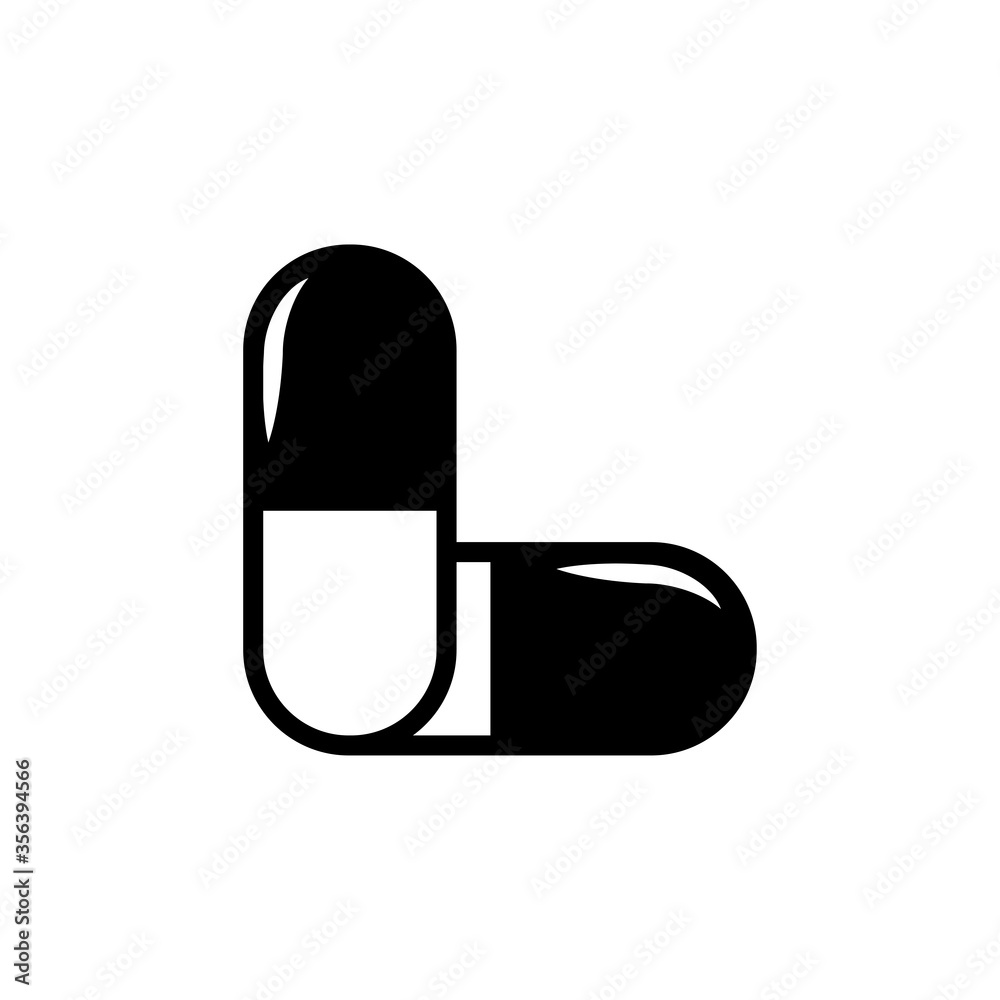 capsule - medicine icon vector design template capsule - medicine icon vector design template