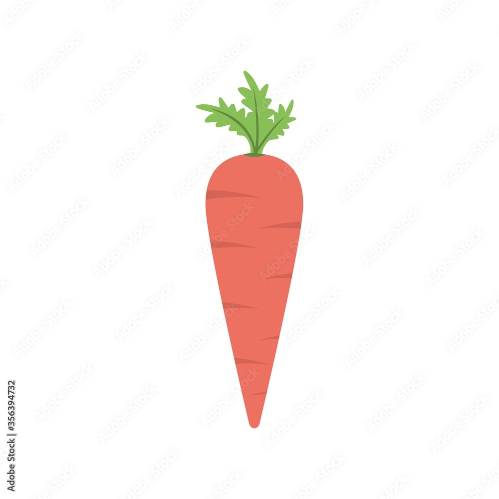 Realistic carrot icon in flat design style. Creative logo, mascot design element. Realistic carrot icon in flat design style. Creative logo, mascot design element.