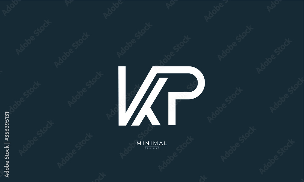 Alphabet letter icon logo KP Alphabet letter icon logo KP