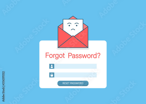 Forgot your password. This design can be used for websites, landing pages, user interface, mobile applications, posters, banners.