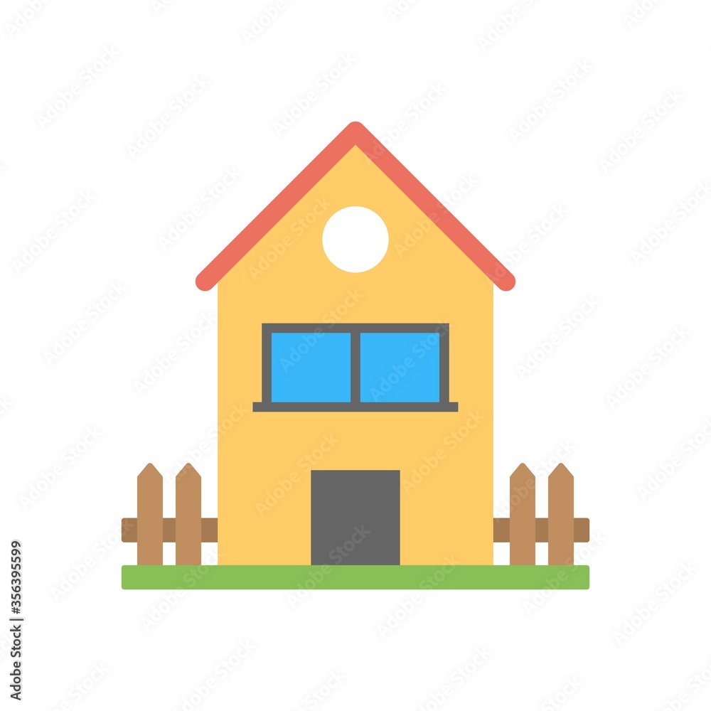 Farm house icon in flat design style. Barn icon. Farm house icon in flat design style. Barn icon.