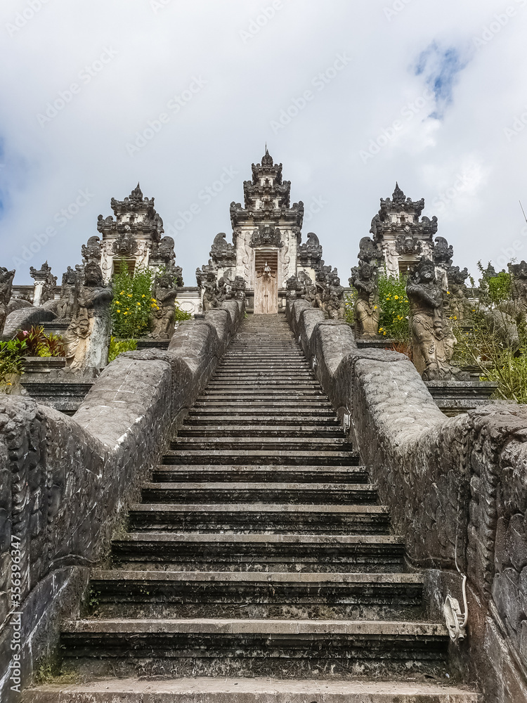 View on the ladder in the Pura Lempuyang Luhur Temple