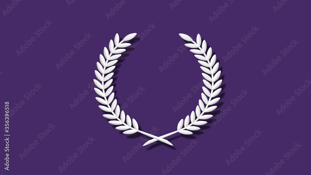 White wheat icon on purple dark background,3d wheat icon White wheat icon on purple dark background,3d wheat icon