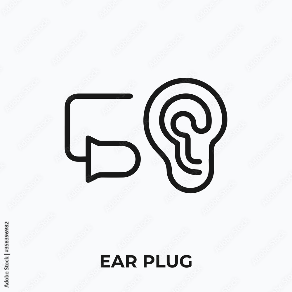 ear plug icon vector. ear plug icon vector symbol illustration. Modern simple vector icon for your design. ear plug icon vector. ear plug icon vector symbol illustration. Modern simple vector icon for your design.