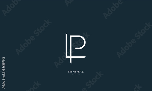 Alphabet letter icon logo LP