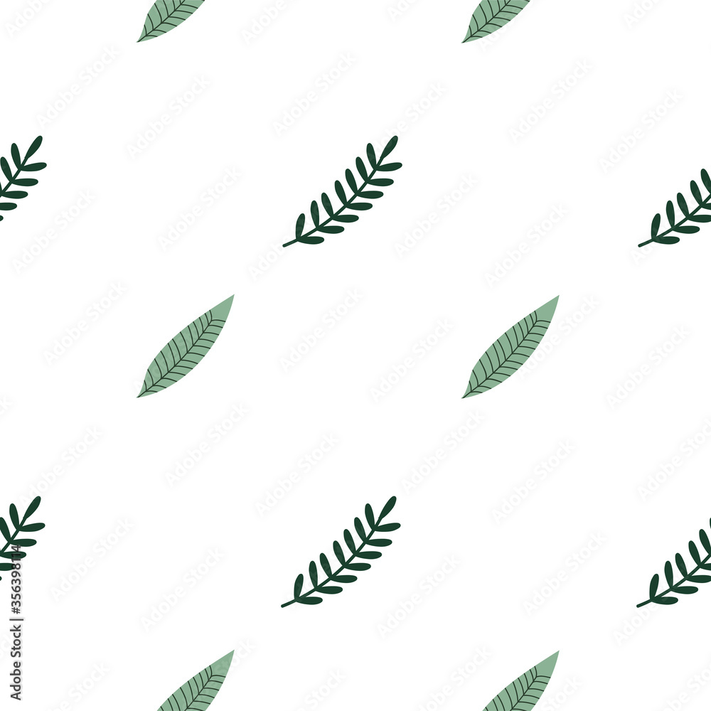 Seamless pattern of leaves and twigs. Spring and summer decor. Natural pattern. Seamless pattern of leaves and twigs. Spring and summer decor. Natural pattern.