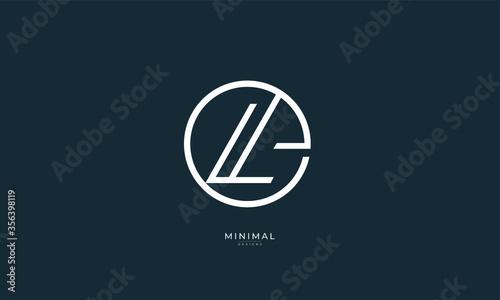 Alphabet letter icon logo EL or LE