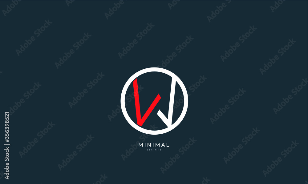 Alphabet letter icon logo LW Alphabet letter icon logo LW
