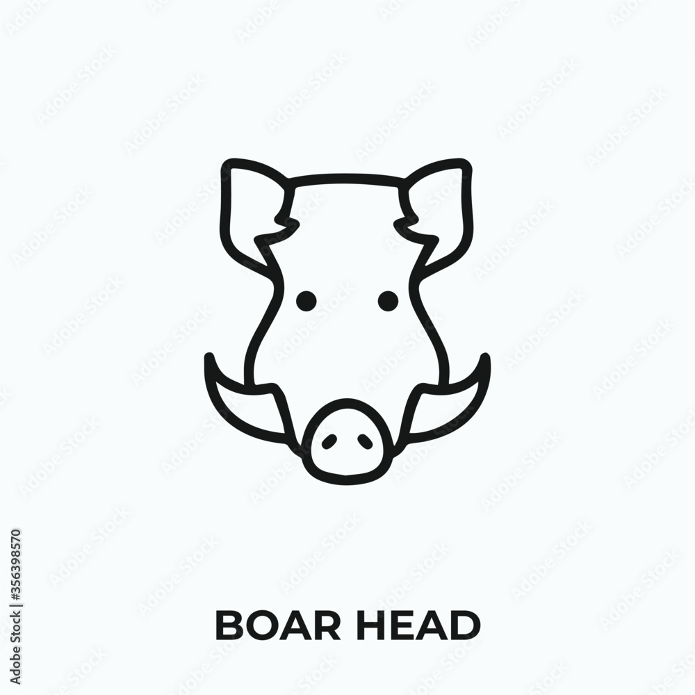 boar head icon vector. boar head icon vector symbol illustration. Modern simple vector icon for your design. boar head icon vector. boar head icon vector symbol illustration. Modern simple vector icon for your design.
