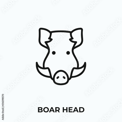 boar head icon vector. boar head icon vector symbol illustration. Modern simple vector icon for your design.