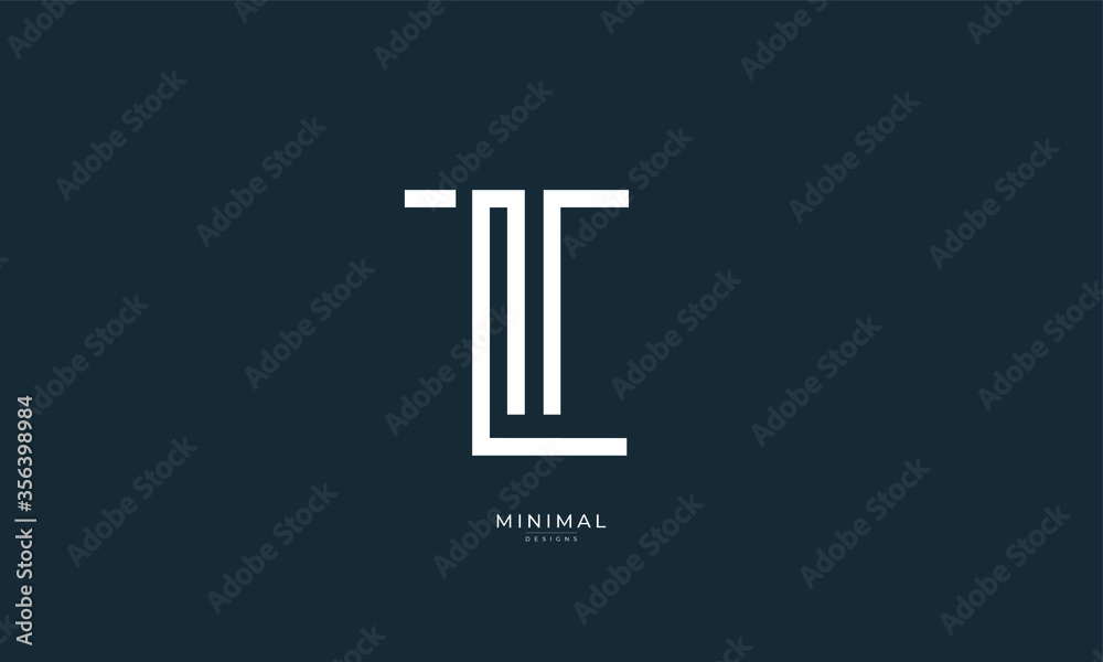 Alphabet letter icon logo TL or LT Alphabet letter icon logo TL or LT