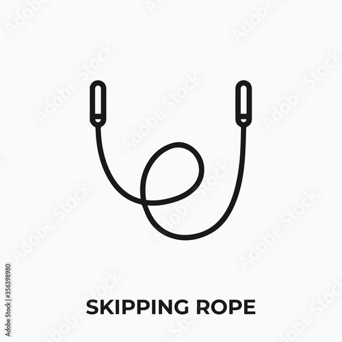 skipping rope icon vector. rope icon vector symbol illustration. Modern simple vector icon for your design.