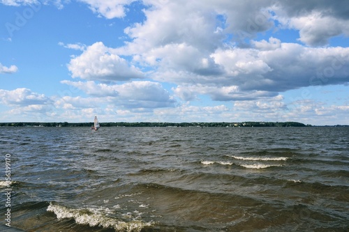 The Zegrze Reservoir (Zegrze Lake, Zegrzynski Lagoon) man-made reservoir in Poland, located north of Warsaw. Nieporet, Poland photo