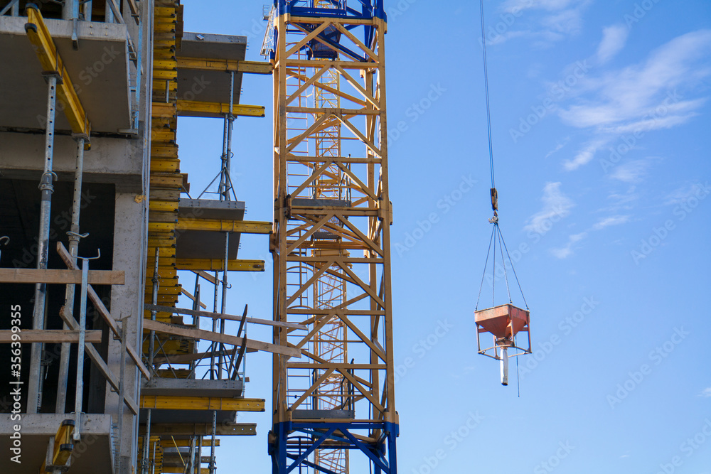 construction of a new block and concrete lift