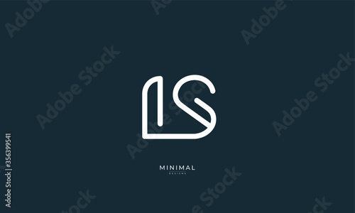 Alphabet letter icon logo LS