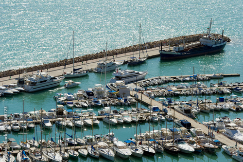 Africa, Tunisia, Sidi Bou Said. The marina.