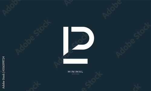Alphabet letter icon logo LP or PL