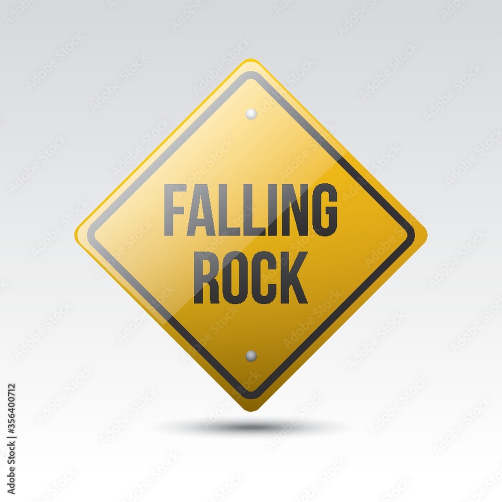 falling rock sign falling rock sign