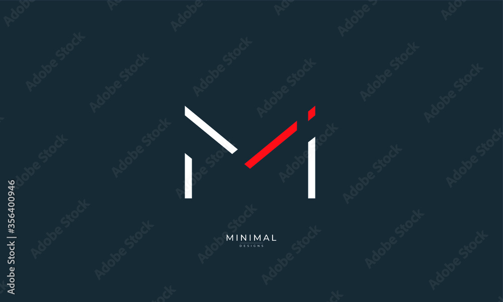 Alphabet letter icon logo MI Alphabet letter icon logo MI