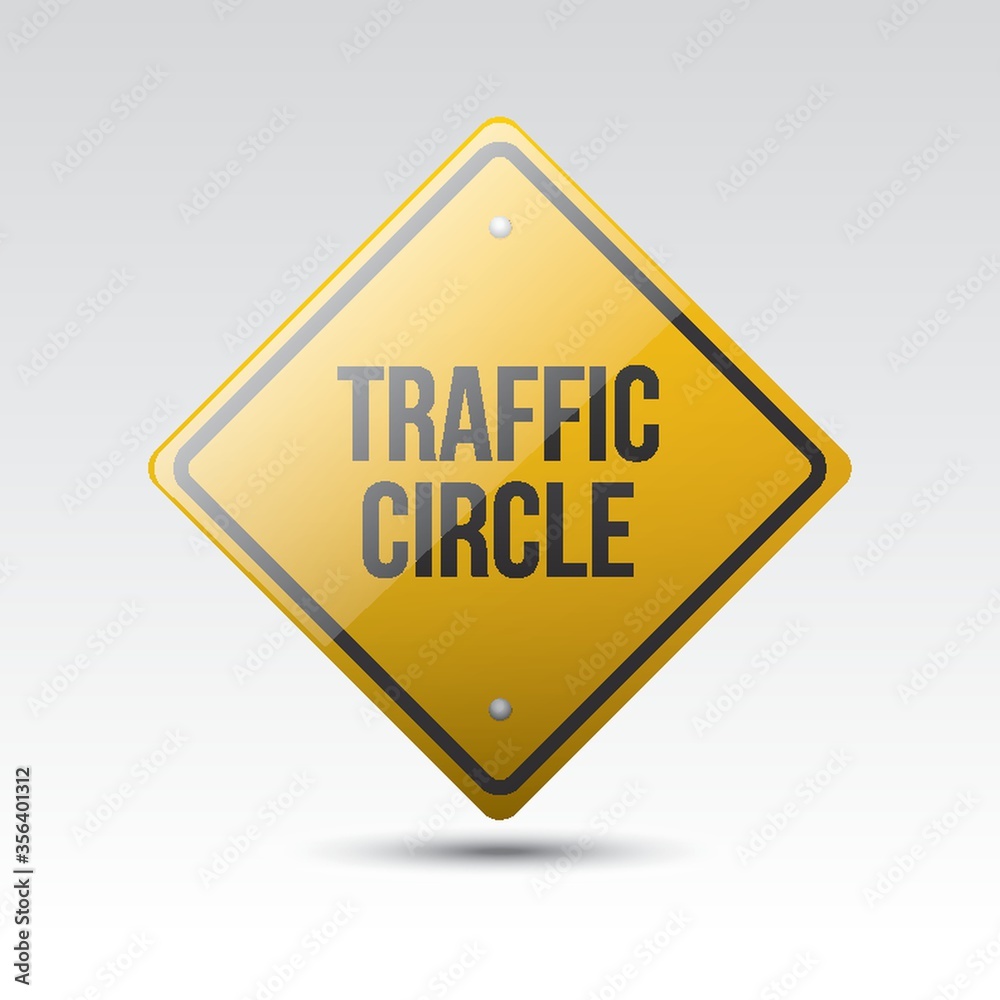 traffic circle sign