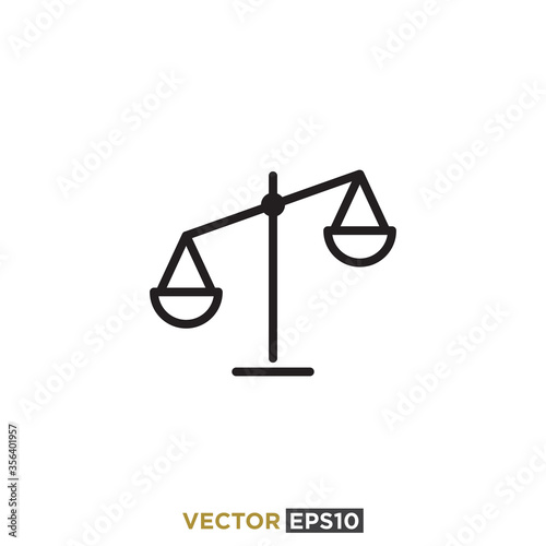 Scales Icon Design Vector Template