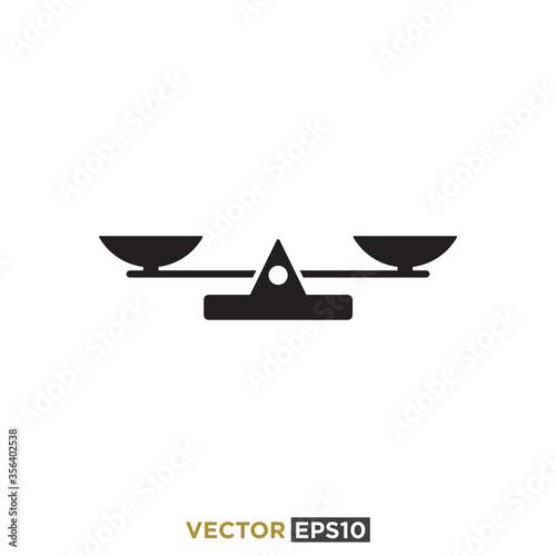 Scales Icon Design Vector Template