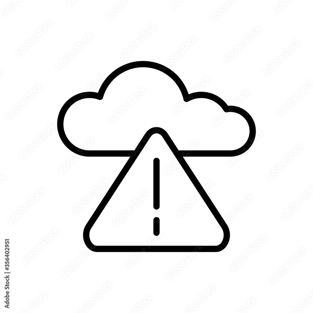 Cloud, sign, danger icon. Simple line, outline vector elements of internet storage icons for ui and ux, website or mobile application Cloud, sign, danger icon. Simple line, outline vector elements of internet storage icons for ui and ux, website or mobile application