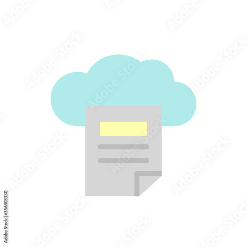 Cloud, file icon. Simple color vector elements of internet storage icons for ui and ux, website or mobile application