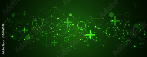 Wallpaper Mural Template for science and technology presentation. Plexus style background. Torontodigital.ca