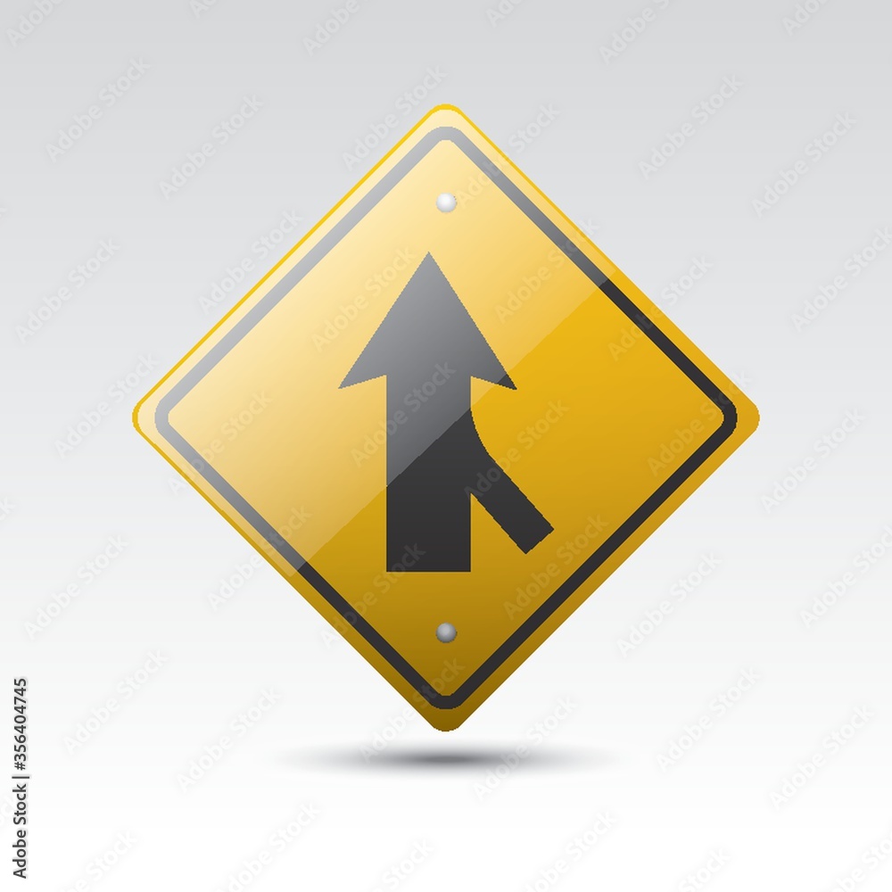 right lane merge sign right lane merge sign