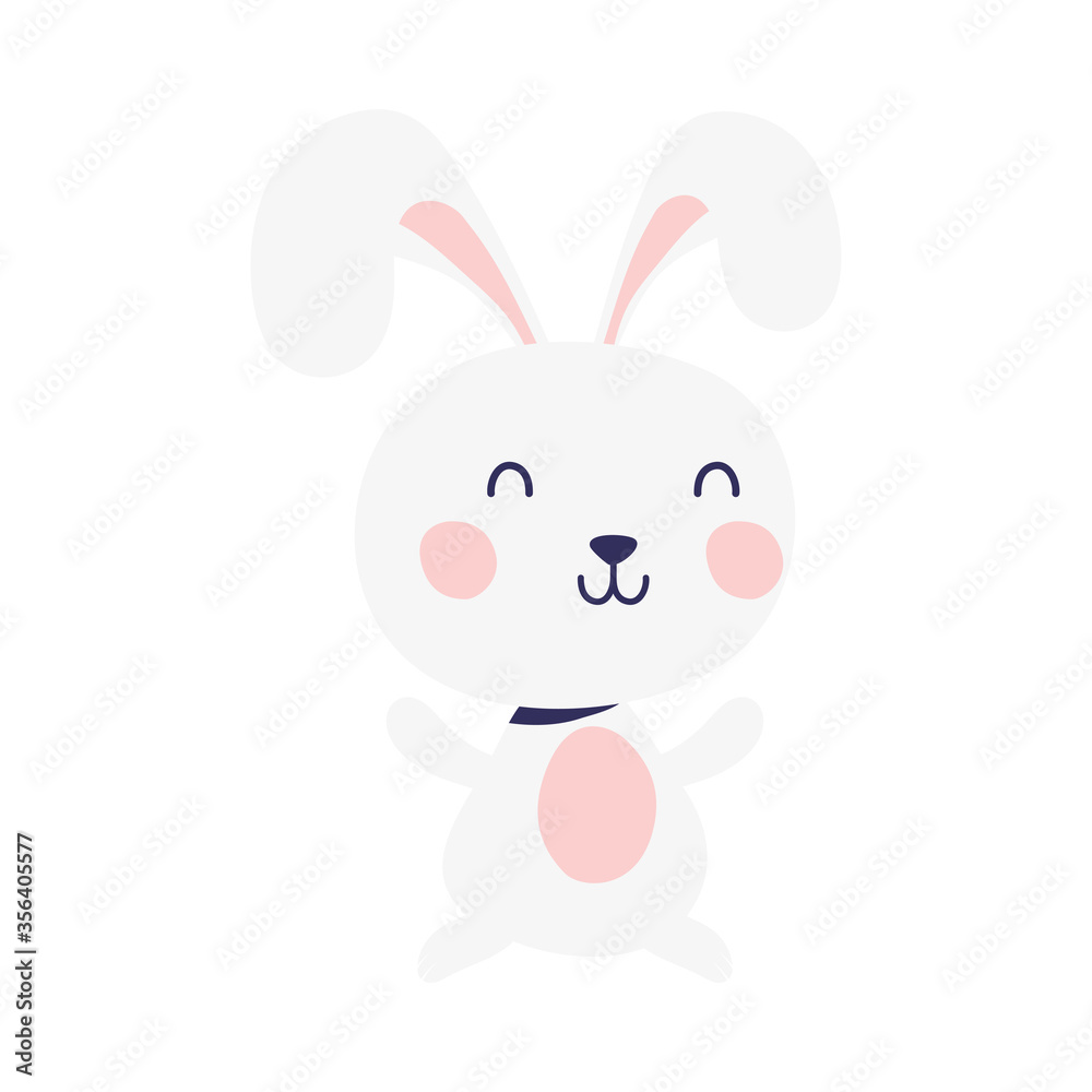 cute rabbit happy easter character cute rabbit happy easter character
