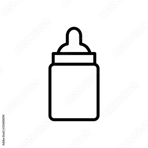 Bottle, nipple icon. Simple line, outline vector elements of kindergarten icons for ui and ux, website or mobile application